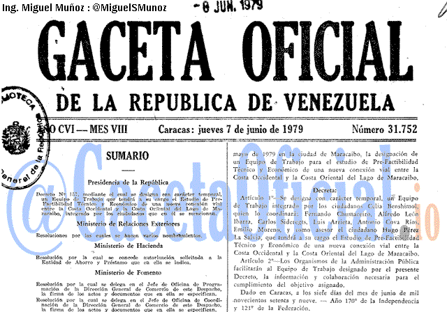 Gaceta Oficial 31752 del 7 Junio 1979