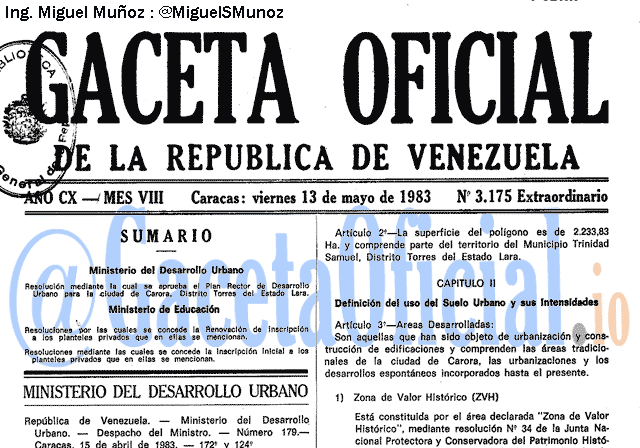 Gaceta Oficial 3175 del 13 Mayo 1983