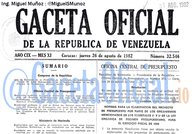 Gaceta Oficial 32546 del 26 Marzo 1982