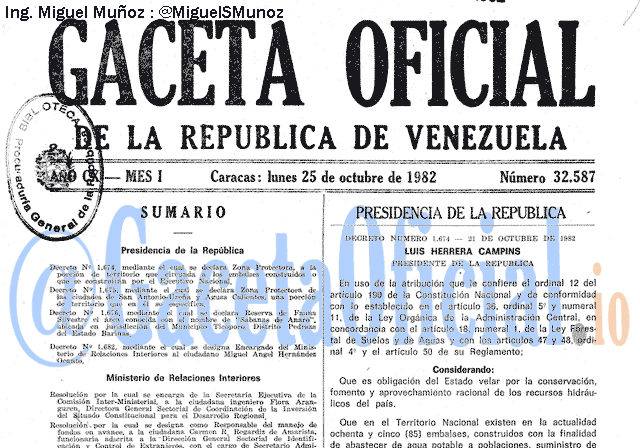 Gaceta Oficial 32587 del 25 Octubre 1982