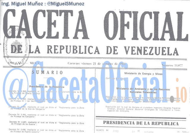 Gaceta Oficial 34077 del 21 Octubre 1988