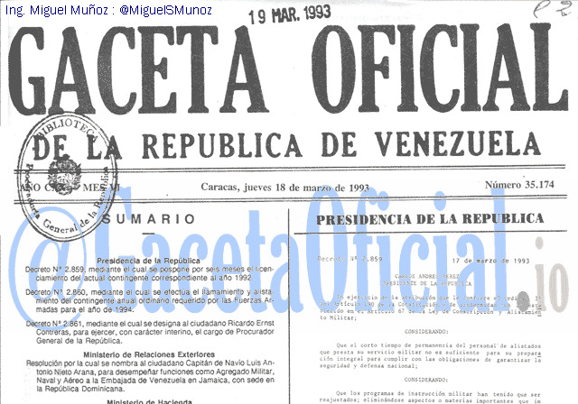 Gaceta Oficial 35174 del 18 Marzo 1993