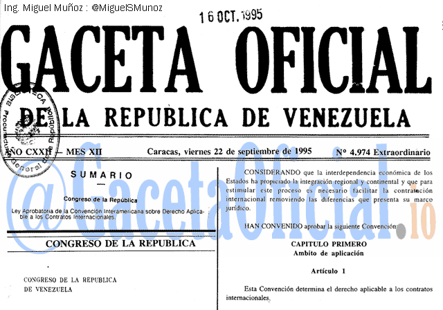 Gaceta Oficial 4974 del 22 Septiembre 1995