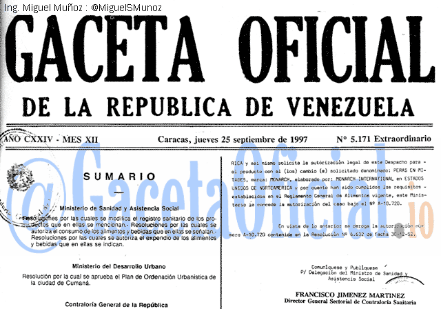 Gaceta Oficial 5171 del 25 Septiembre 1997