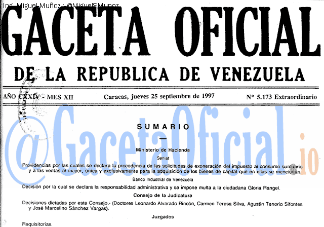 Gaceta Oficial 5173 del 25 Septiembre 1997