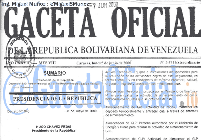 Gaceta Oficial 5471 del 5 Junio 2000