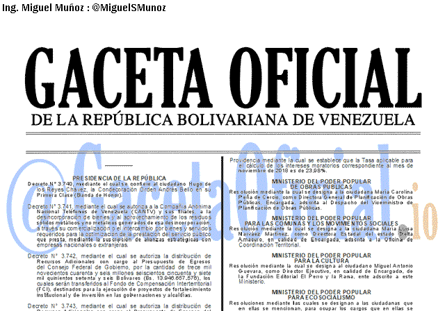 Gaceta Oficial 41566 del 17 Enero 2019 Gaceta Oficial 41566 del 17 Enero 2019