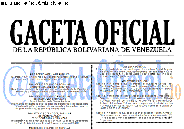 Gaceta Oficial 41567 del 18 Enero 2019 Gaceta Oficial 41567 del 18 Enero 2019