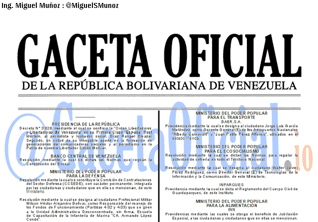 Gaceta Oficial 41620 del 25 Abril 2019