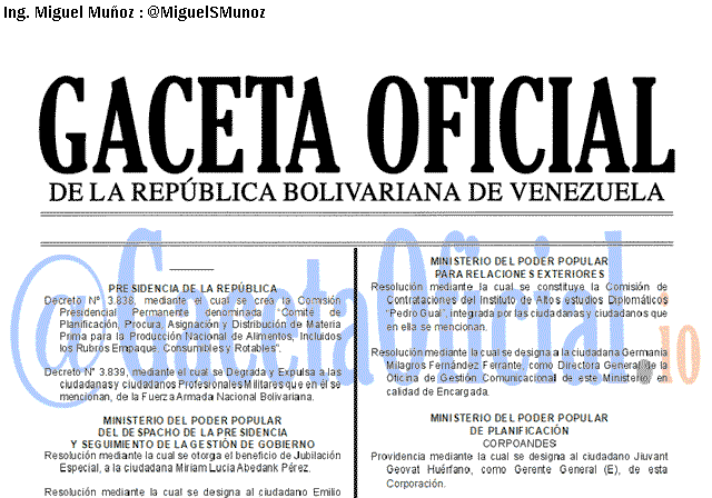Gaceta Oficial 41625 del 3 Mayo 2019 Gaceta Oficial 41625 del 3 Mayo 2019