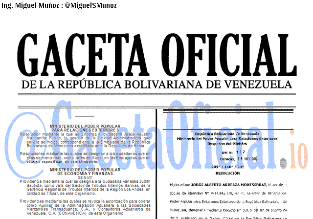 Gaceta Oficial 41629 del 9 Mayo 2019 Gaceta Oficial 41629 del 9 Mayo 2019