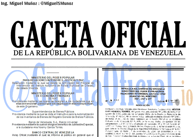Gaceta Oficial 41631 del 13 Mayo 2019 Gaceta Oficial 41631 del 13 Mayo 2019