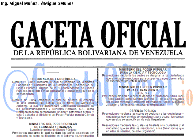 Gaceta Oficial 41639 del 23 Mayo 2019 Gaceta Oficial 41639 del 23 Mayo 2019