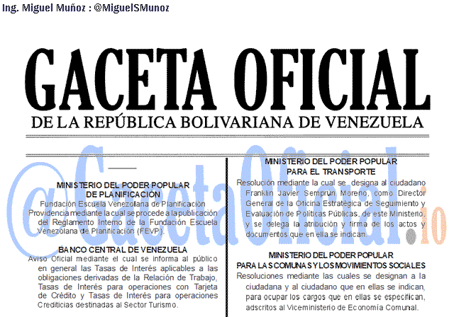 Gaceta Oficial 41652 del 11 Junio 2019 Gaceta Oficial 41652 del 11 Junio 2019