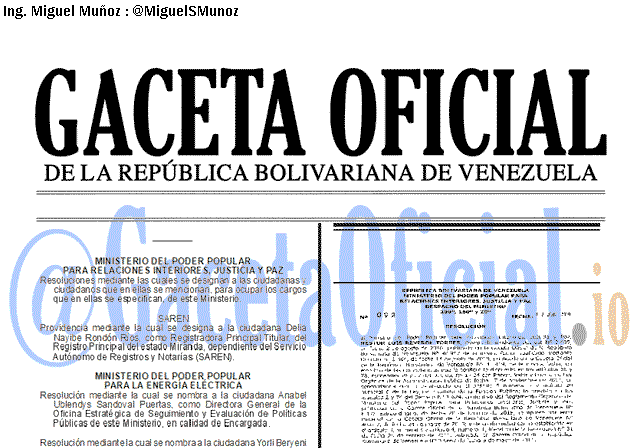Gaceta Oficial 41654 del 13 Junio 2019 Gaceta Oficial 41654 del 13 Junio 2019