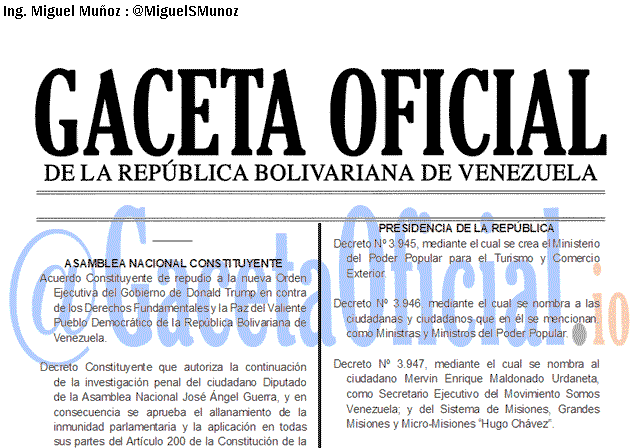 Gaceta Oficial 41692 del 12 agosto 2019 Gaceta Oficial 41692 del 12 agosto 2019