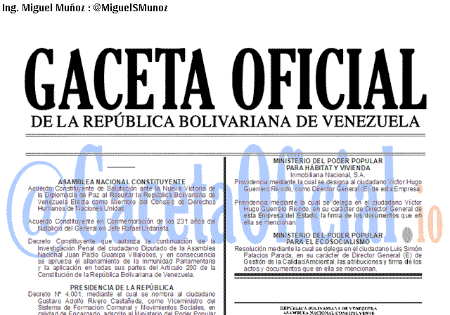 Gaceta Oficial 41744 del 23 octubre 2019