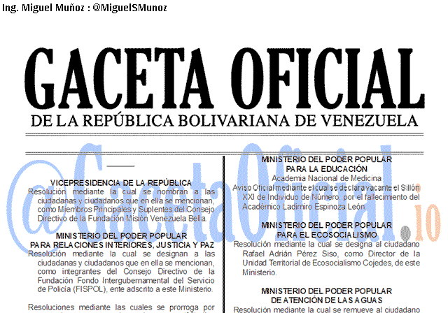 Gaceta Oficial 41753 del 5 Noviembre 2019 Gaceta Oficial 41753 del 5 noviembre 2019