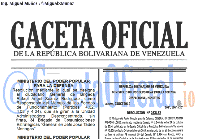 Gaceta Oficial 41755 del 7 Noviembre 2019 Gaceta Oficial 41755 del 7 noviembre 2019