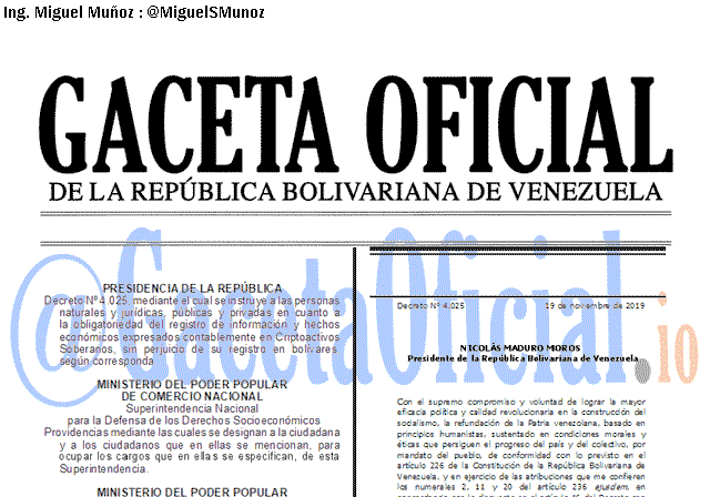 Gaceta Oficial 41763 del 19 Noviembre 2019 Gaceta Oficial 41763 del 19 noviembre 2019