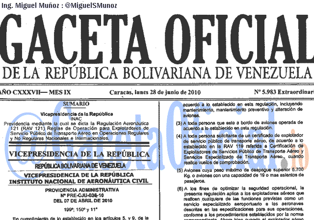 Gaceta Oficial 5983 del 28 Junio 2010