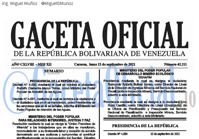 Gaceta Oficial 42211 del 13 septiembre 2021