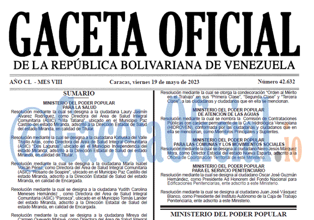 Gaceta Oficial, Gaceta 42632, Gaceta 42632 HD, Gaceta #42632, Gaceta Oficial Venezuela #42632