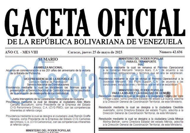 Gaceta Oficial, Gaceta 42636, Gaceta 42636 HD, Gaceta #42636, Gaceta Oficial Venezuela #42636