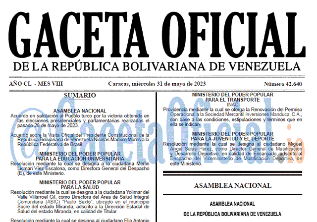 Venezuela Gaceta Oficial 42640 del 31 mayo 2023 Gaceta Oficial, Gaceta 42640, Gaceta 42640 HD, Gaceta #42640, Gaceta Oficial Venezuela #42640