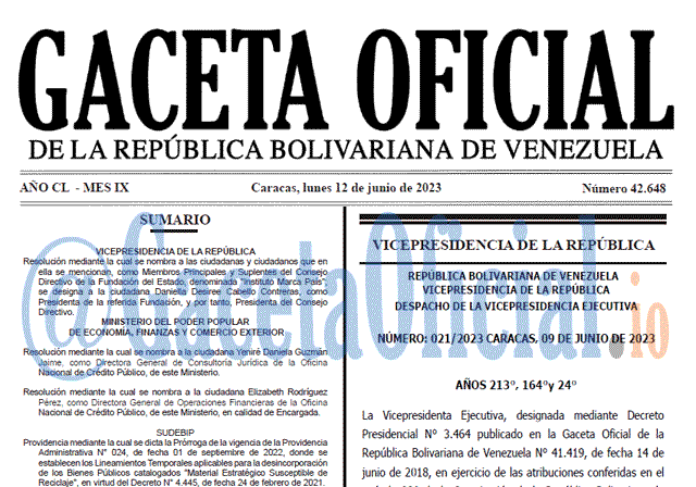 Gaceta Oficial, Gaceta 42648, Gaceta 42648 HD, Gaceta #42648, Gaceta Oficial Venezuela #42648