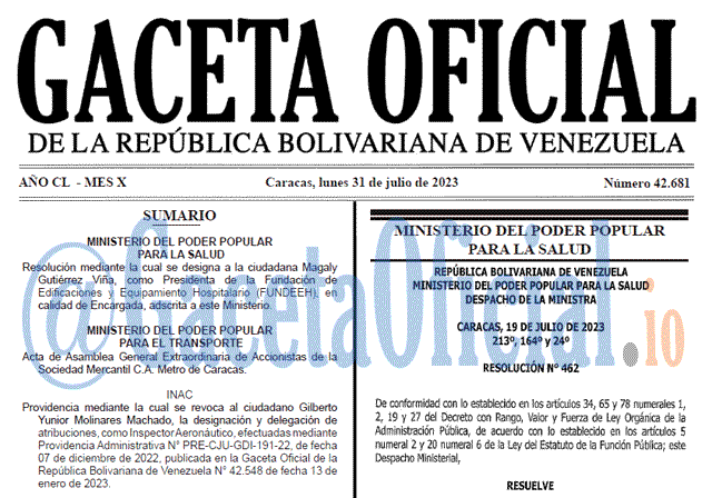 Gaceta Oficial, Gaceta 42681, Gaceta 42681 HD, Gaceta #42681, Gaceta Oficial Venezuela #42681