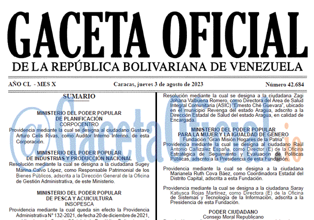 Gaceta Oficial, Gaceta 42684, Gaceta 42684 HD, Gaceta #42684, Gaceta Oficial Venezuela #42684