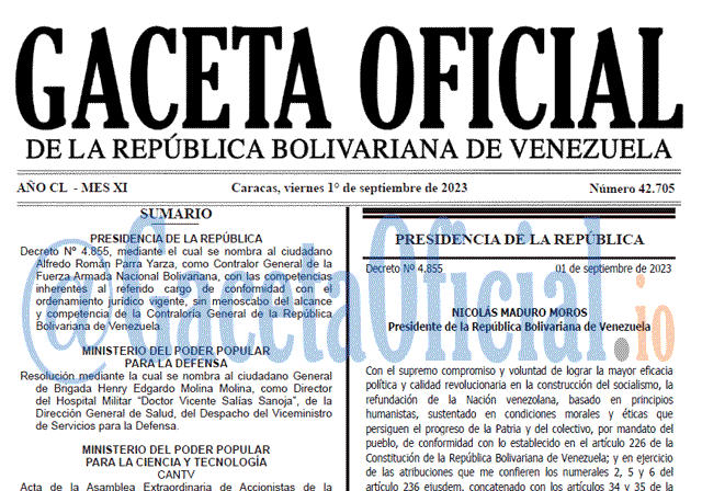 Gaceta Oficial, Gaceta 42705, Gaceta 42705 HD, Gaceta #42705, Gaceta Oficial Venezuela #42705