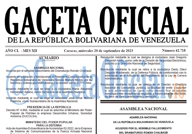 Gaceta Oficial, Gaceta 42718, Gaceta 42718 HD, Gaceta #42718, Gaceta Oficial Venezuela #42718