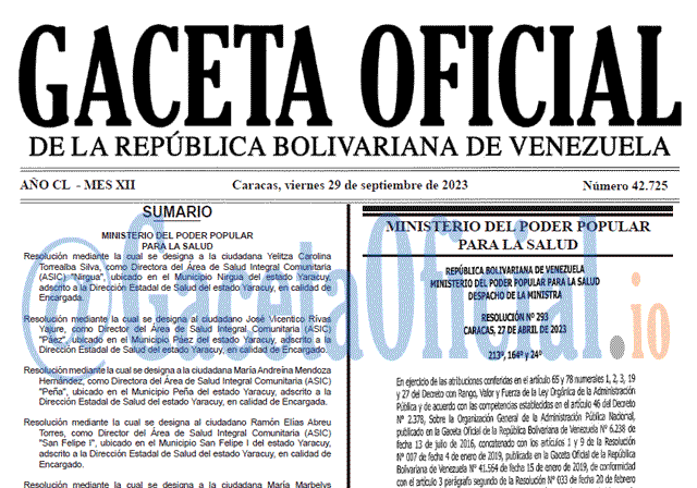 Gaceta Oficial, Gaceta 42725, Gaceta 42725 HD, Gaceta #42725, Gaceta Oficial Venezuela #42725