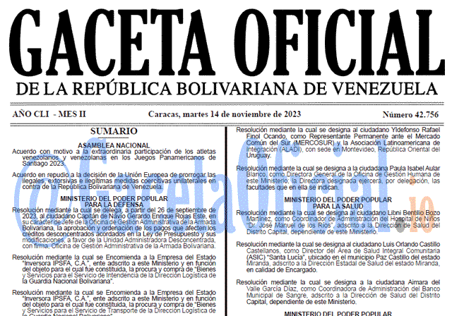 Gaceta Oficial, Gaceta 42756, Gaceta 42756 HD, Gaceta #42756, Gaceta Oficial Venezuela #42756