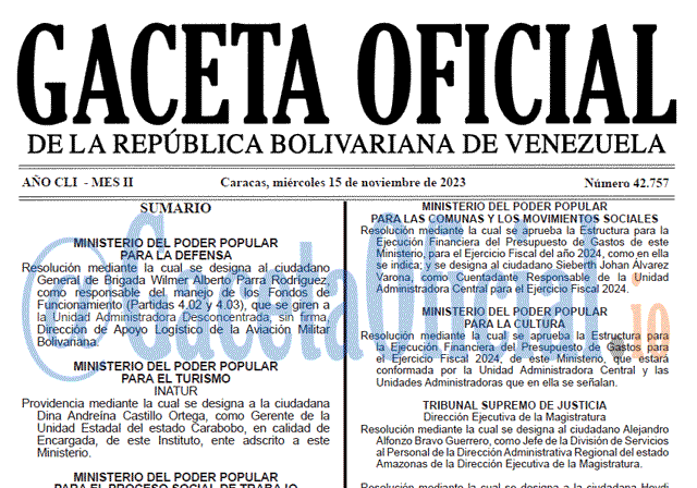 Gaceta Oficial, Gaceta 42757, Gaceta 42757 HD, Gaceta #42757, Gaceta Oficial Venezuela #42757