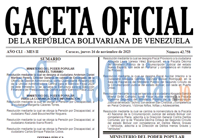 Gaceta Oficial, Gaceta 42758, Gaceta 42758 HD, Gaceta #42758, Gaceta Oficial Venezuela #42758