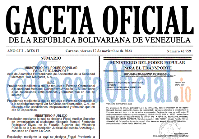 Gaceta Oficial, Gaceta 42759, Gaceta 42759 HD, Gaceta #42759, Gaceta Oficial Venezuela #42759