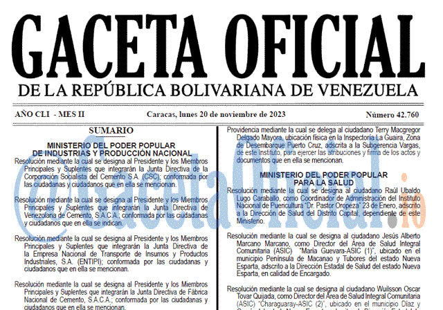 Gaceta Oficial, Gaceta 42760, Gaceta 42760 HD, Gaceta #42760, Gaceta Oficial Venezuela #42760