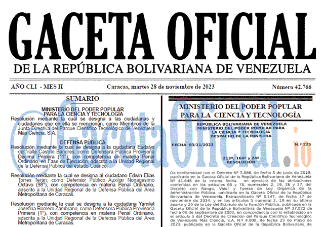 Gaceta Oficial, Gaceta 42766, Gaceta 42766 HD, Gaceta #42766, Gaceta Oficial Venezuela #42766