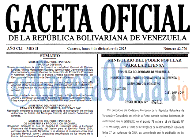 Gaceta Oficial, Gaceta 42770, Gaceta 42770 HD, Gaceta #42770, Gaceta Oficial Venezuela #42770