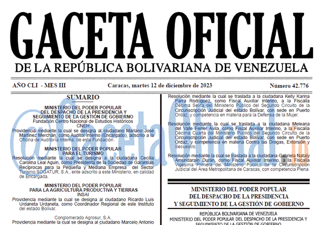 Gaceta Oficial, Gaceta 42776, Gaceta 42776 HD, Gaceta #42776, Gaceta Oficial Venezuela #42776