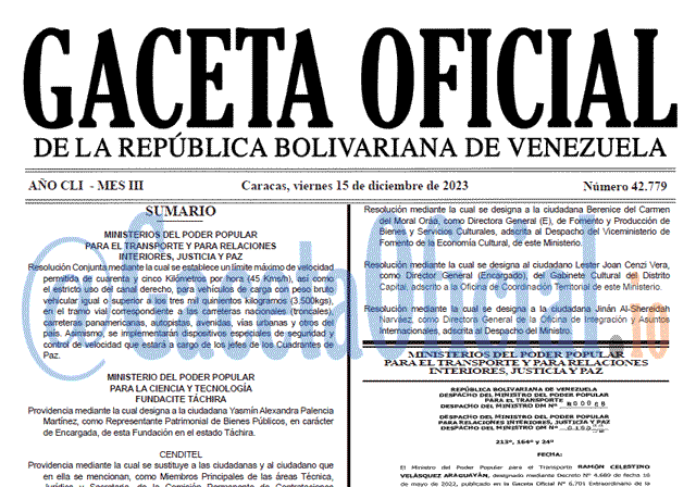 Gaceta Oficial, Gaceta 42779, Gaceta 42779 HD, Gaceta #42779, Gaceta Oficial Venezuela #42779