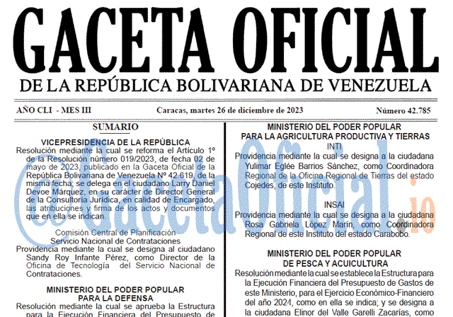 Gaceta Oficial, Gaceta 42785, Gaceta 42785 HD, Gaceta #42785, Gaceta Oficial Venezuela #42785