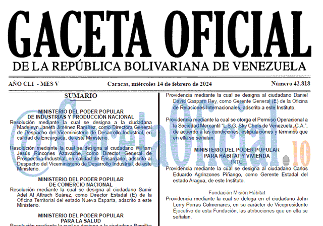 Gaceta Oficial, Gaceta 42818, Gaceta 42818 HD, Gaceta #42818, Gaceta Oficial Venezuela #42818