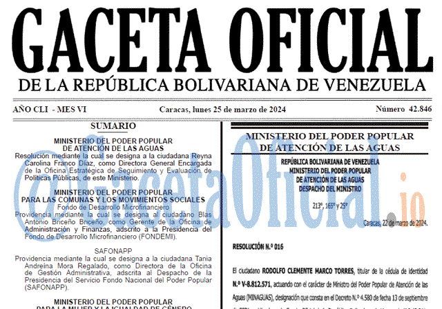 Gaceta Oficial, Gaceta 42846, Gaceta 42846 HD, Gaceta #42846, Gaceta Oficial Venezuela #42846