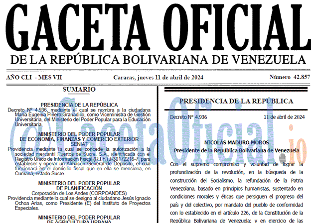 Gaceta Oficial, Gaceta 42857, Gaceta 42857 HD, Gaceta #42857, Gaceta Oficial Venezuela #42857