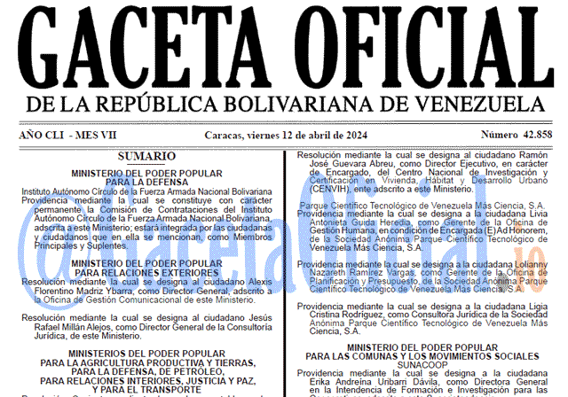 Gaceta Oficial, Gaceta 42858, Gaceta 42858 HD, Gaceta #42858, Gaceta Oficial Venezuela #42858