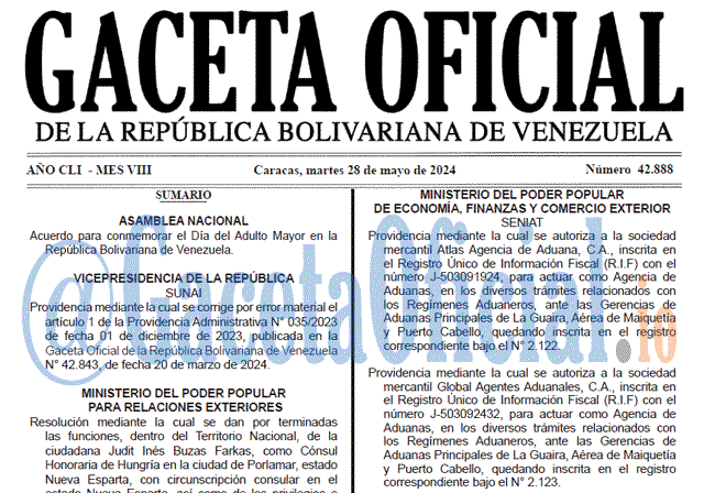 Gaceta Oficial, Gaceta 42888, Gaceta 42888 HD, Gaceta #42888, Gaceta Oficial Venezuela #42888